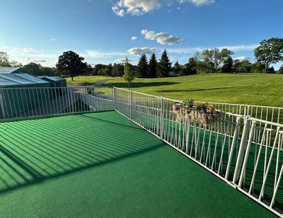 Recycled event carpet at an outdoor Florida event
