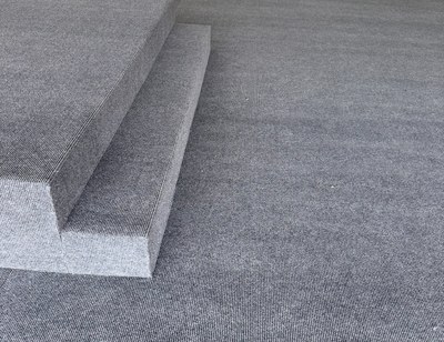 Loop and pile event carpet installed in a Orlando venue