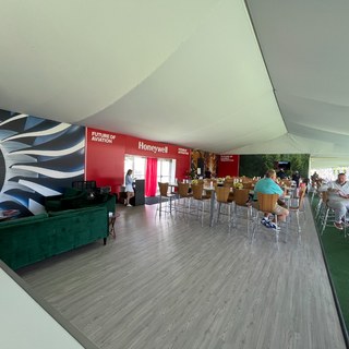 Vinyl plank hospitality lounge flooring