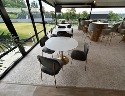 Golf hospitality suite flooring installation