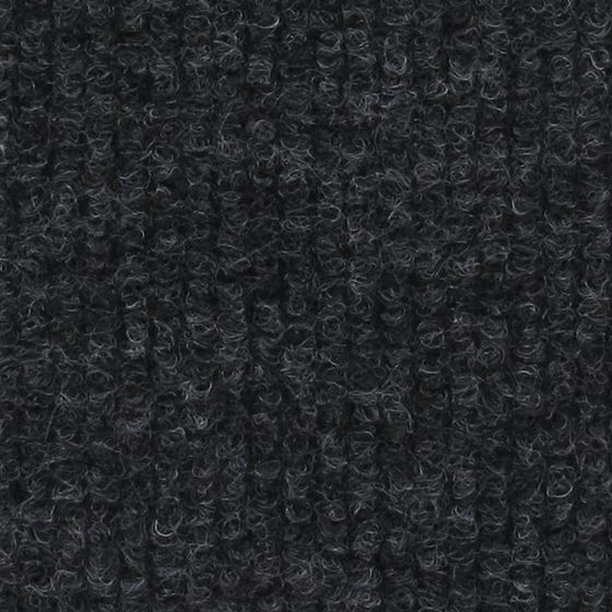 Blackout Grey ribbed event carpet swatch — Fine Lines FL-07