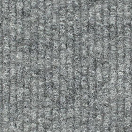 Concourse Grey ribbed event carpet swatch — Fine Lines FL-03
